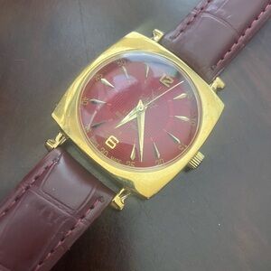 Gold and Red Men's Watch